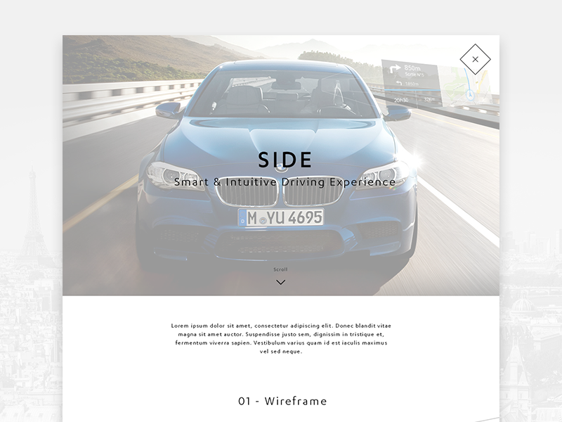 Portfolio - Project Page ajax car css cv html interface portfolio resume ui ux web webdesign