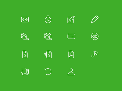 Icons Wip 2 green icons jobber line