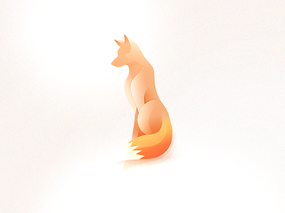 Fox - Wind animal Logos animal cute fox foxy gradients logo orange simple style wind wolf