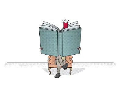Bookmark It book bookmark chair code school design illustration vector illustration