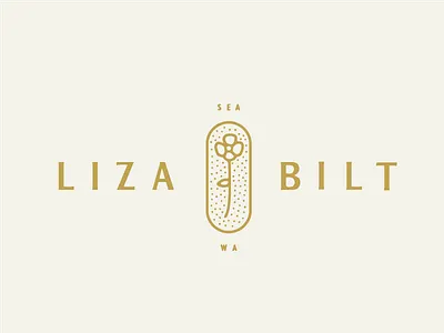 L I Z A B I L T lockup logo poppy stamp
