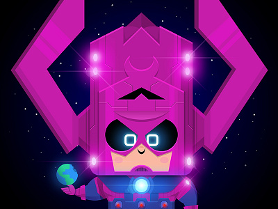 Yummy Planet character design comics fantastic four galactus illustration lights marvel pink planet universe
