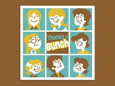 Brady Bunch Card bobby brady bunch card cindy cricut curtrjensen fan art greg jan marsha peter thank you