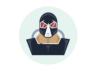 Bane Illustration bane batman black dark flat icon illustration