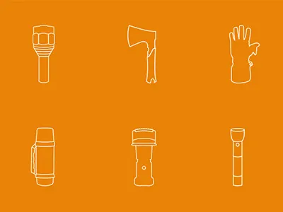 Wild Icons icons line logo minimal orange