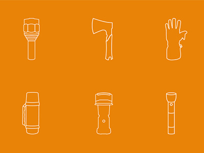 Wild Icons icons line logo minimal orange