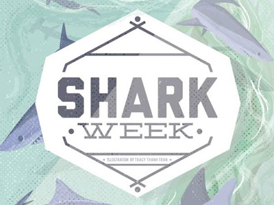 Shark Week in a Jar design digital art fish graphic design illustration jar sea shark shark week underwater vectors