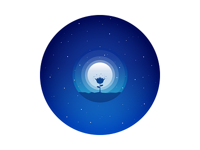 Flower blue flower illustration seed sky star