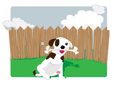 Pawsome bone dog jack russell vector