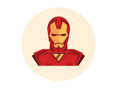 Ironman Illustration comic flat illustration ironaman marvel red