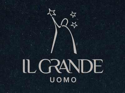 Il grande uomo logo clothes lettering logo