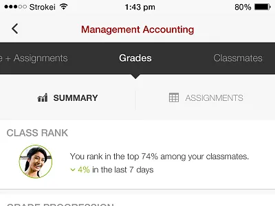 Mobile App with Multiple Menus application grade illustrator interface mobile mobile application online school student ui university ux