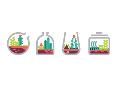 Terrariums icon illustration terrarium vector