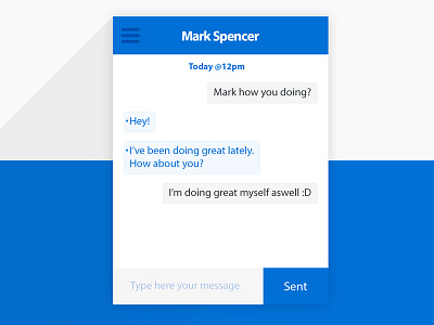 Day 005 - Chat UI chat design element flat ui user interface