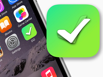 ToDo List Icon - iOS app check do gradient green icon ios iphone mockup sketch todo list