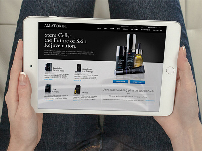 Amatokin Site Design amatokin beauty design ipad makeup skincare ui website