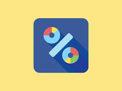 ROI App Icon app bar chart icon iphone minimal percentage