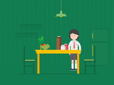 green house character green milk student