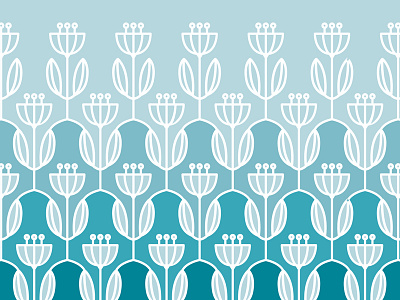 Flower arches arches flower gradient pattern teal