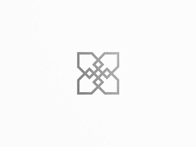 X Logomark arrows branding corporate foil geometry logo mark silver symbol x