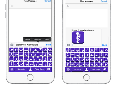 Yoga Keys + Paste board flat design ios keyboard maybach apps tutorial yoga