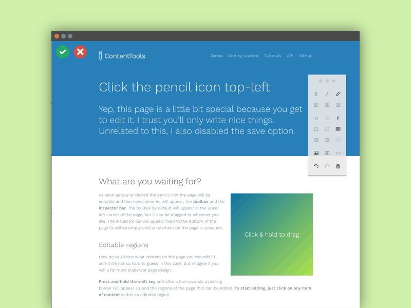 ContentTools WYSIWYG editor editor wysiwyg