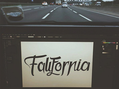 Falifornia design falmouth illustrator lettering travel type typography vector