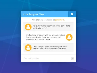 UI Element Challenge -- Day 053 Chat Client chat chat client daily challenge live chat messenger ui ui design