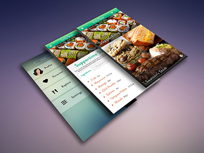 Daily Recipe Interface app design food interface recipe ui ux