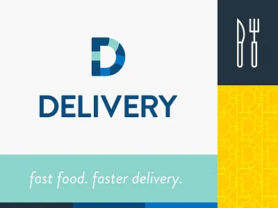 Delivery Brand Sample branding delivery food icons identity logo mark