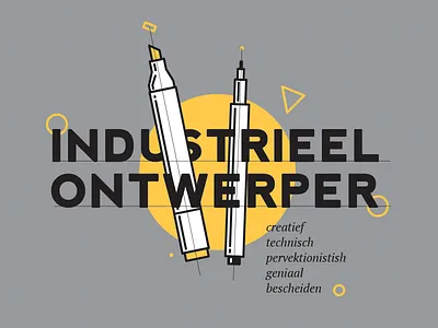 industrieel ontwerper visual graphic design illustration industrial design logo onefold typography