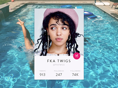 Twitter Profile card compose fka twigs flat follow musician profile twitter ui