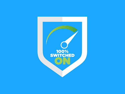 Switched On Badge badge flat safety