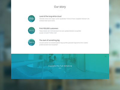 Timeline design ui web website