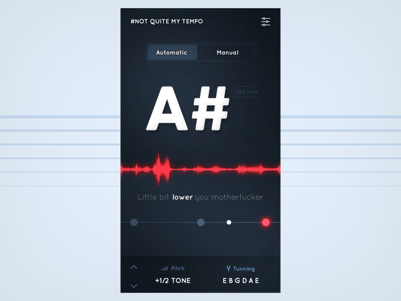 Tuner app animation animation tuner