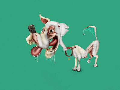 Kreziee dogg dirty dog illustration ugly