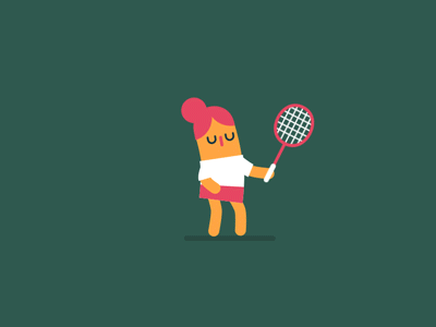 Badminton animation badminton gif loop rubberhose vector