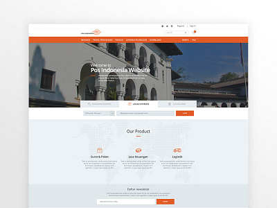 Pos Indonesia clean pos indonesia postal ui ux web design