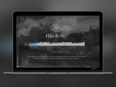 Carlos V - Rey Emperador - Podcasts Area history madrid mobile mockup responsive rtves spain television trend ui ux webdesign