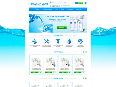 eCommerce website of water filters design ecommerce shop web design website