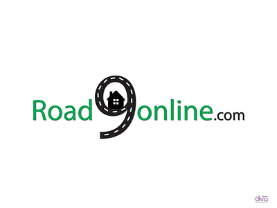 Road 9 Online Logo design illustrator logo photoshop