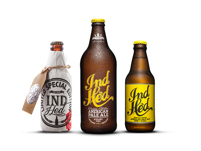 IndHed Beer by IndustriaHED beer beer package cerveja cerveja artesanal cool label craft beer embalagem cerveja indhed label packaging yellow