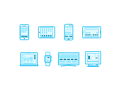 Device Icon Set computer devices icemobile icon set icons illustration ipad iphone smartphone smartwatch