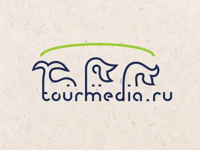 Tourmedia logo (v.2) cooperation logo logotype myth tourism travel web whale