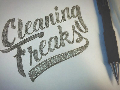 Cleaning Freaks design illustration lettering logo type typography vector
