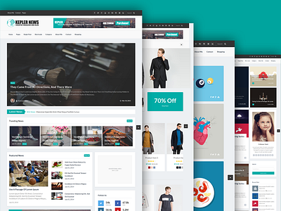 Kepler - Magazine/Personal Blogging HTML Template blog bootstrap business clean corporate fashion flat magazine modern news portfolio shop