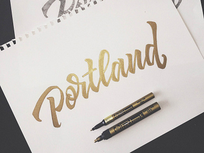 Portland brushpen goodwork hand made handmade lettering tombow