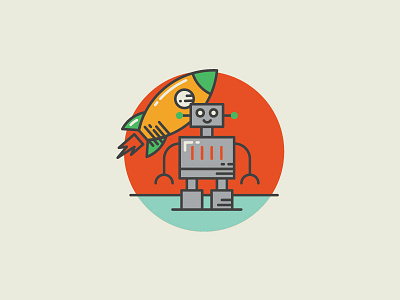 Extraterrestrial blast off et extraterrestrial icon line robot rocket ship space spaceship