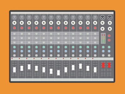 Mixer analog audio console illustration mix mixer sound studio vector