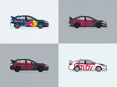 GRC | Subaru Team bucky lasek car david higgins grc illustration racing rallycross red bull subaru sverre isachsen travis pastrana wrx